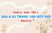 Bài 9.33 trang 109 Toán 8 Kết nối tri thức Tập 2